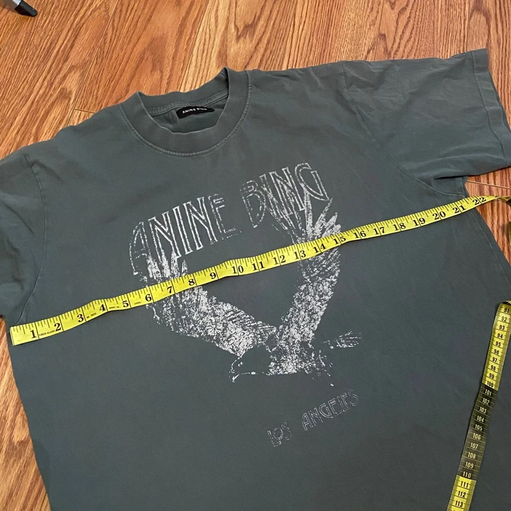 ANINE BING T-Shirt Lili Tee Eagle washed color graphic tee L - Picture 9 of 9